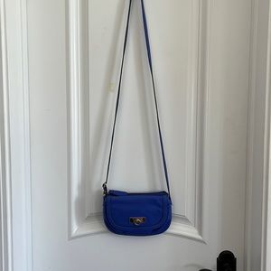Rossetti blue faux leather crossbody bag